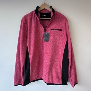 GSX Men's Pink Zip Up Sweater